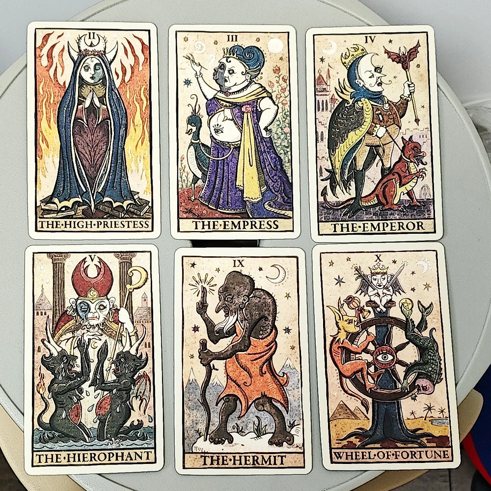 Trionfi della Luna Tarot - Illustrated Pips Edition (Marseilles Style)