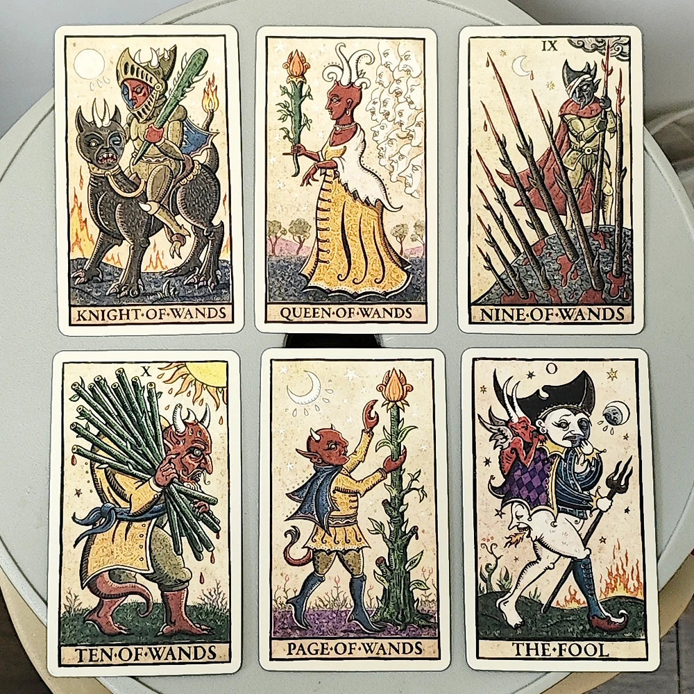 Trionfi della Luna Tarot - Illustrated Pips Edition (Marseilles Style)