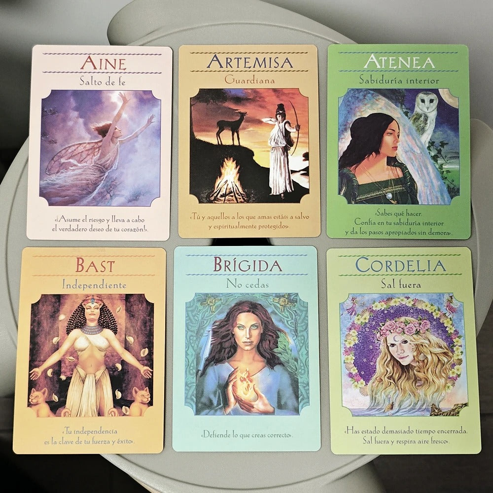Goddess Guidance Oracle Deck — 44 Cards Spanish Edition by Doreen Virtue