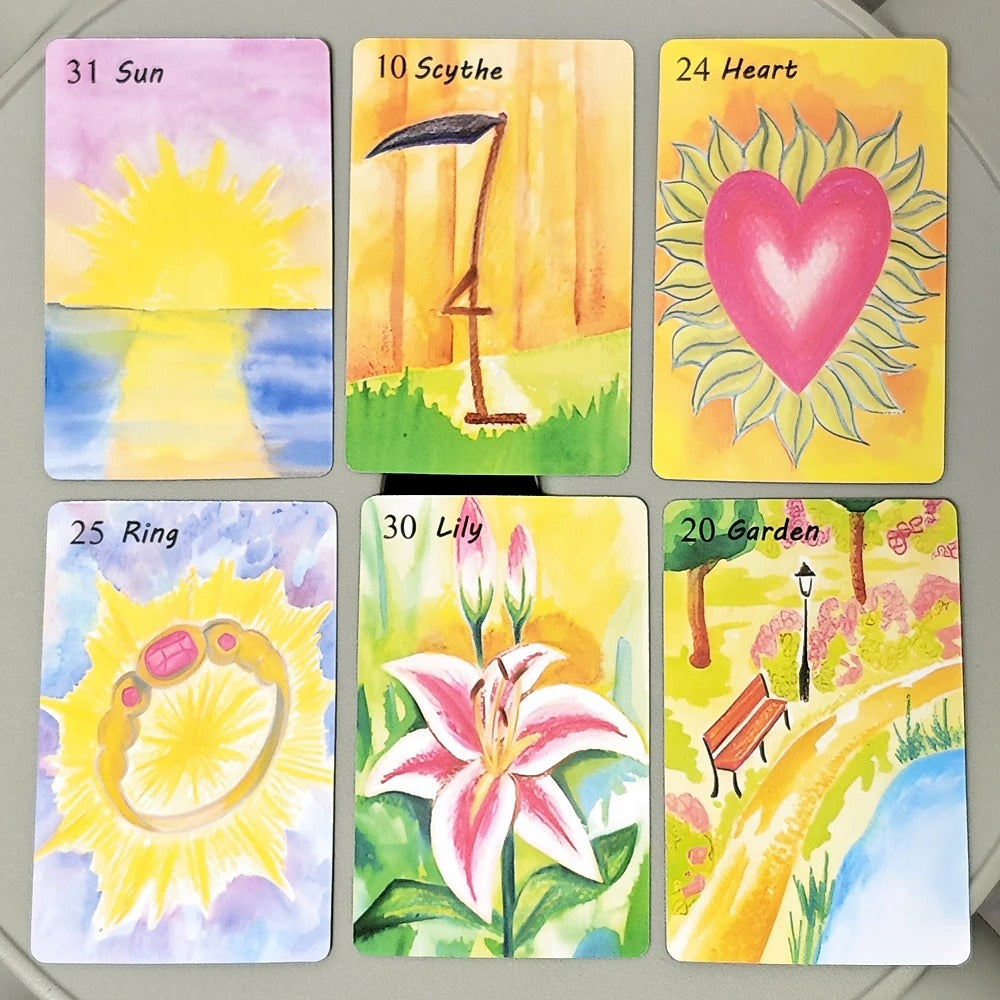 Rana System Lenormand — 42 Watercolour Painting Cards