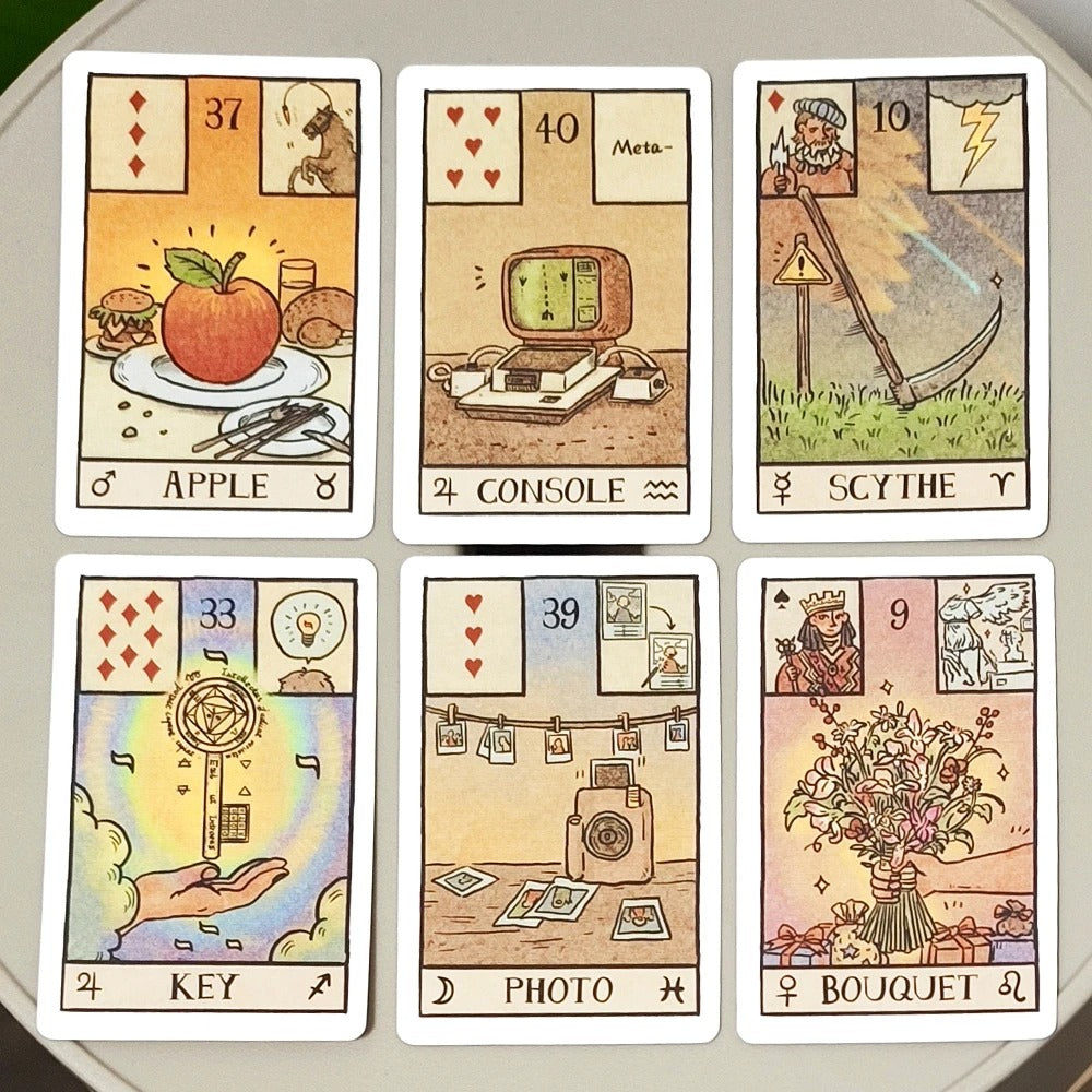 Akashic Eye Lenormand — 61 Cards White Border Edition by Aecate