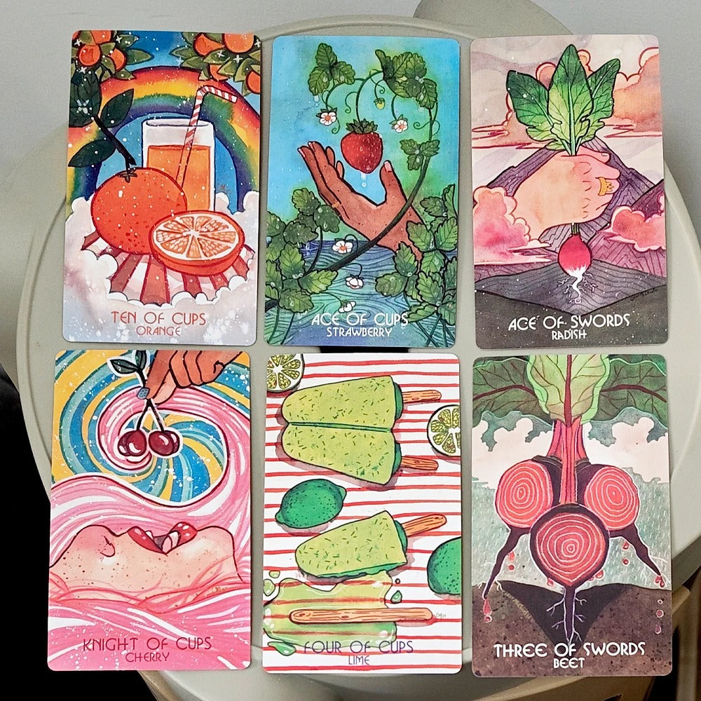 The Magic Pantry Tarot — 78 Cards | Cedar McCloud | Food-Themed Watercolour Tarot for Home Cooks & Foodies