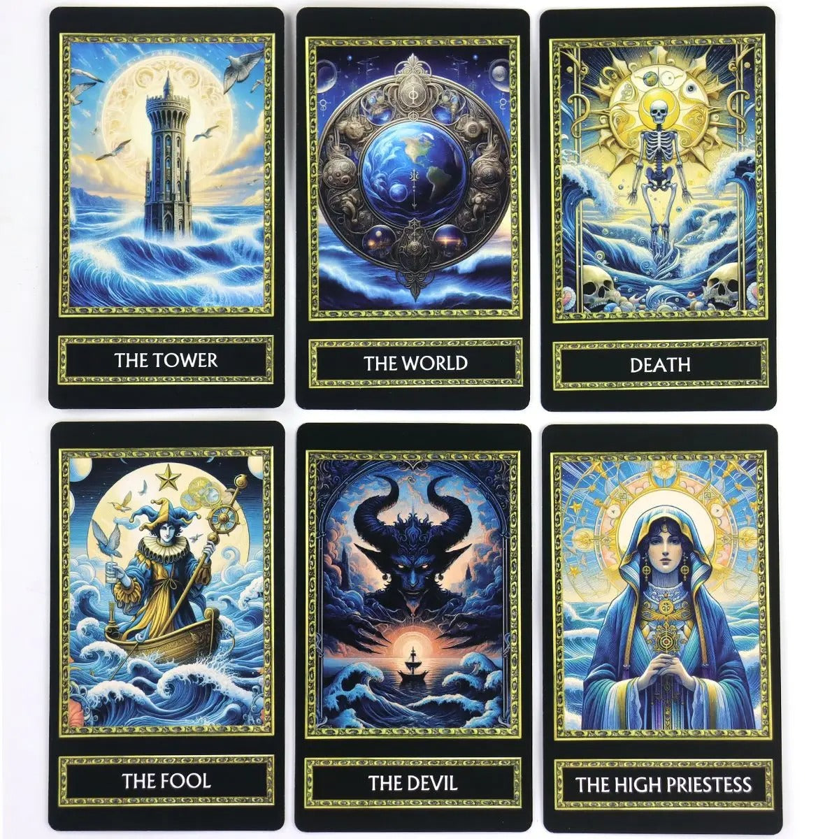 Blue Ocean Tarot — 78 Card Deck | Dark Oceanic Tarot