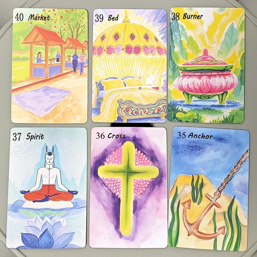 Rana System Lenormand — 42 Watercolour Painting Cards