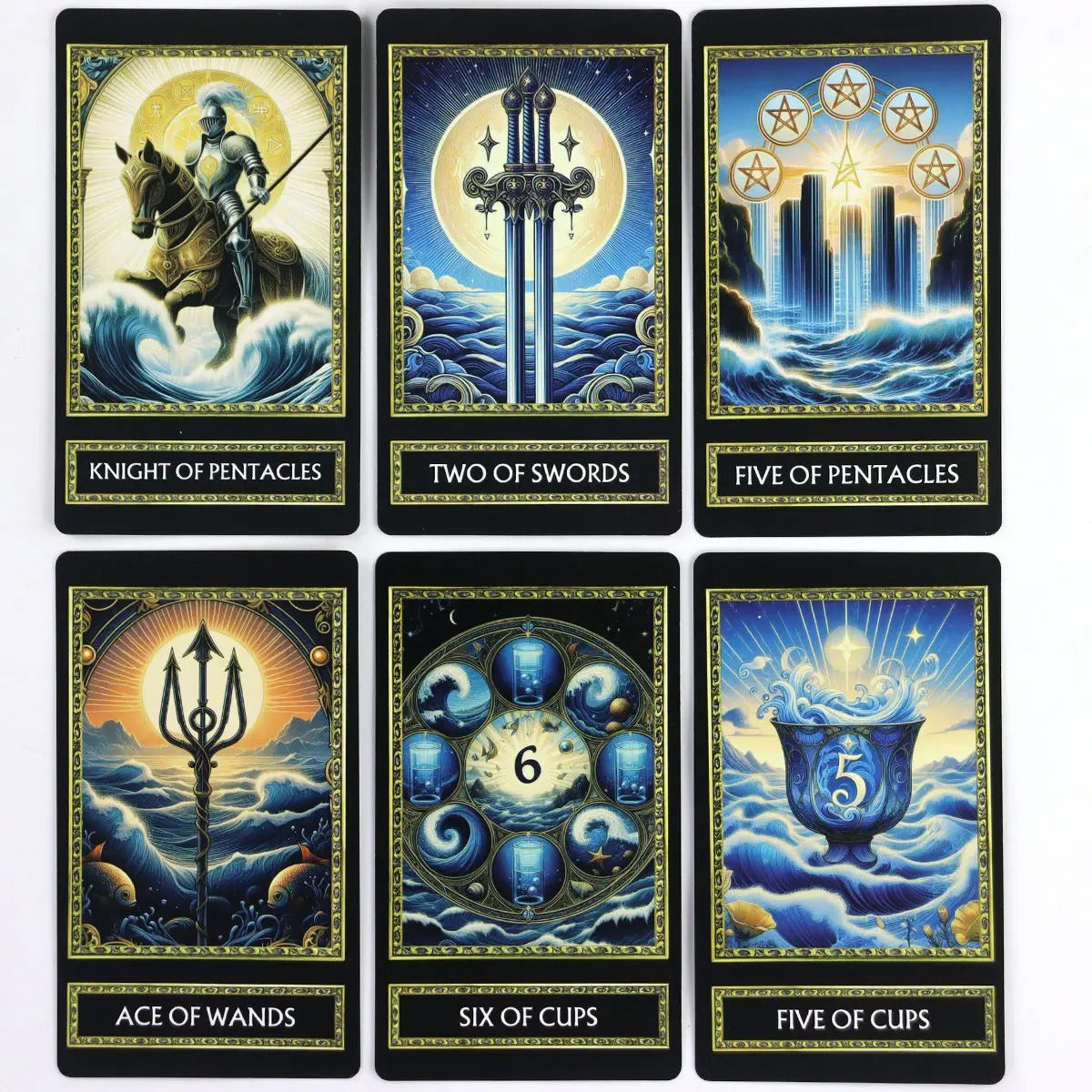 Blue Ocean Tarot — 78 Card Deck | Dark Oceanic Tarot