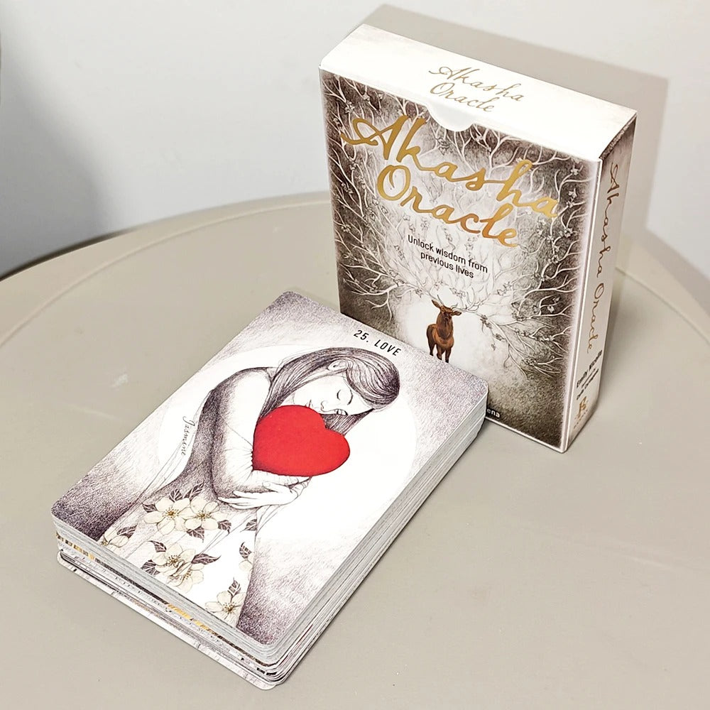 Akasha Oracle Deck — 50 Cards | Unlock Past Life Wisdom